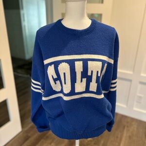 Vintage NFL Colts Blue and White Crew Neck Sweater | Colts | Vintage